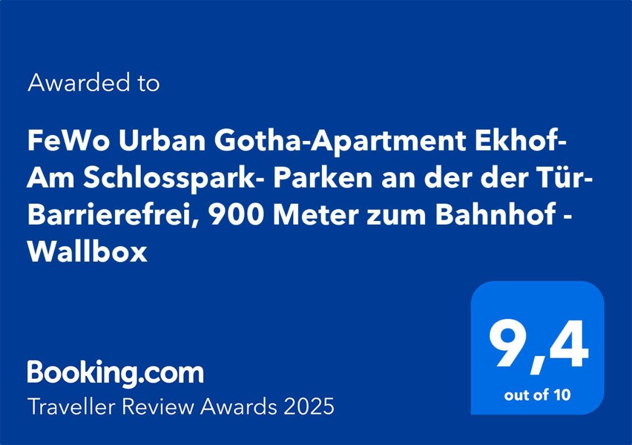 Fewo Urban Gotha-Apartment Ekhof- Am Schlosspark- Parken An Der Der Tuer- Barrierefrei, 900 Meter Zum Bahnhof - Wallbox Dış mekan fotoğraf